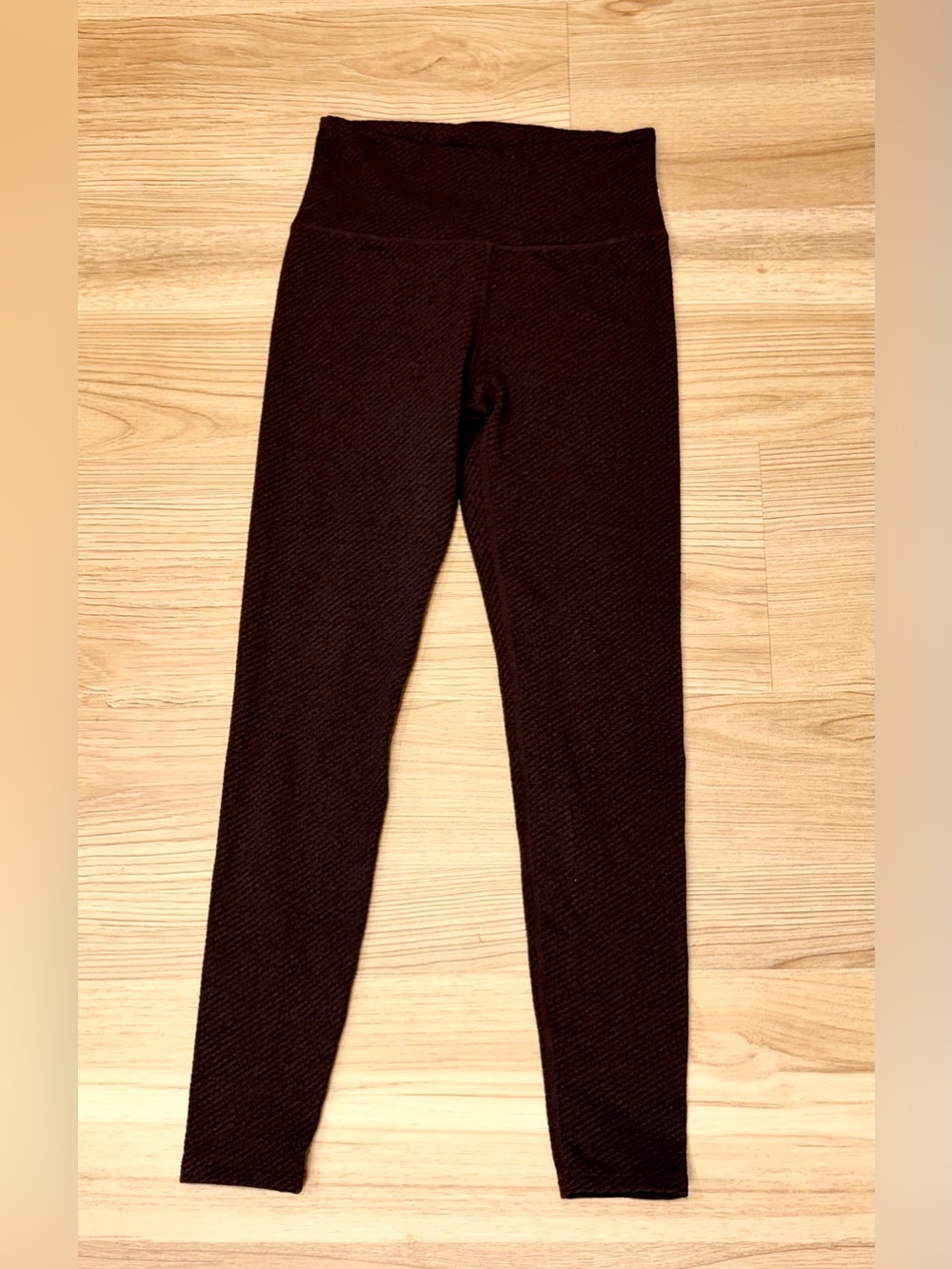 3/$15 Marika Textured High-Waist Leggings - Dark Brown/Purple